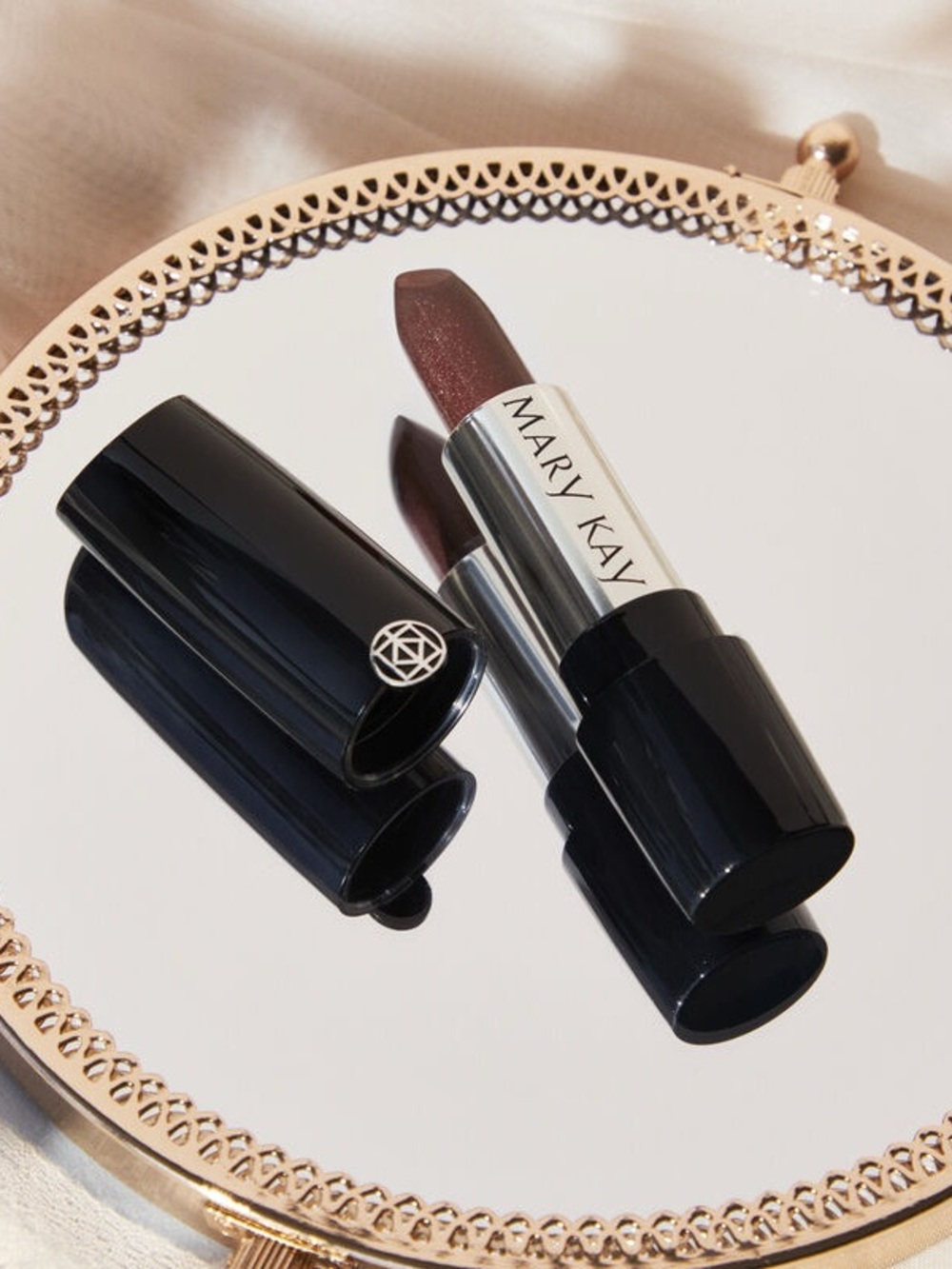Mary Kay Satin Lipstick - Semi-Shine Downtown Brown